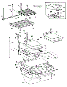 Shelf parts for Kenmore Refrigerator 363.9625883 (3639625883, 363 9625883) from AppliancePartsPros.com