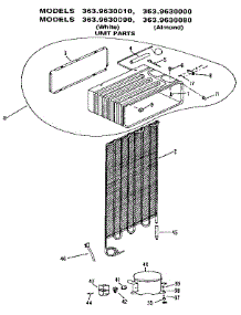 Unit parts for Kenmore Refrigerator 363.9630080 (3639630080, 363 9630080) from AppliancePartsPros.com