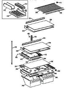 Shelf Parts parts for Kenmore Refrigerator 363.9631485 (3639631485, 363 9631485) from AppliancePartsPros.com