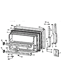 Freezer Door parts for Kenmore Refrigerator 363.9631516 (3639631516, 363 9631516) from AppliancePartsPros.com