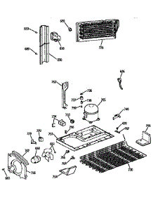 Unit parts for Kenmore Refrigerator 363.9631587 (3639631587, 363 9631587) from AppliancePartsPros.com