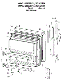 Freezer Door parts for Kenmore Refrigerator 363.9631713 (3639631713, 363 9631713) from AppliancePartsPros.com
