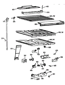 Compartment Separator parts for Kenmore Refrigerator 363.9738585 (3639738585, 363 9738585) from AppliancePartsPros.com