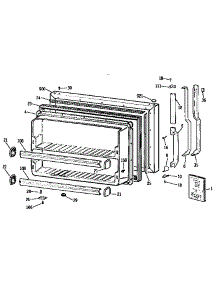 Freezer Door parts for Kenmore Refrigerator 363.9738585 (3639738585, 363 9738585) from AppliancePartsPros.com