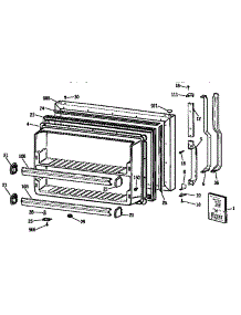 Freezer Door parts for Kenmore Refrigerator 363.9738586 (3639738586, 363 9738586) from AppliancePartsPros.com