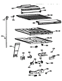 Compartment Separator Parts parts for Kenmore Refrigerator 363.9738586 (3639738586, 363 9738586) from AppliancePartsPros.com