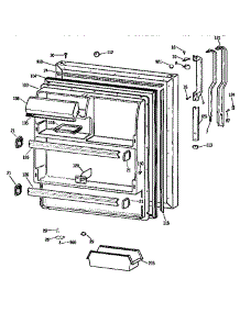 Fresh Food Door parts for Kenmore Refrigerator 363.9738599 (3639738599, 363 9738599) from AppliancePartsPros.com