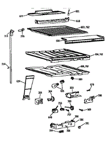 Compartment Separator parts for Kenmore Refrigerator 363.9738599 (3639738599, 363 9738599) from AppliancePartsPros.com
