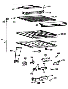 Compartment Separator Parts parts for Kenmore Refrigerator 363.9738712 (3639738712, 363 9738712) from AppliancePartsPros.com