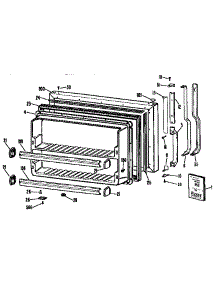 Freezer Door parts for Kenmore Refrigerator 363.9738712 (3639738712, 363 9738712) from AppliancePartsPros.com