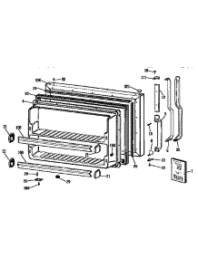 Freezer Door parts for Kenmore Refrigerator 363.9738716 (3639738716, 363 9738716) from AppliancePartsPros.com