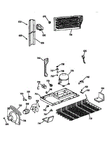 Unit parts for Kenmore Refrigerator 363.9741714 (3639741714, 363 9741714) from AppliancePartsPros.com