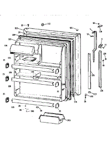 Fresh Food Door parts for Kenmore Refrigerator 363.9741784 (3639741784, 363 9741784) from AppliancePartsPros.com