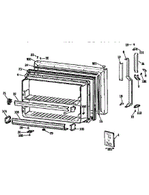 Freezer Door parts for Kenmore Refrigerator 363.9742813 (3639742813, 363 9742813) from AppliancePartsPros.com