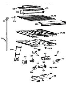 Compartment Separator Parts parts for Kenmore Refrigerator 363.9742813 (3639742813, 363 9742813) from AppliancePartsPros.com