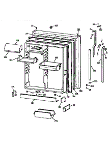 Fresh Food Door parts for Kenmore Refrigerator 363.9742884 (3639742884, 363 9742884) from AppliancePartsPros.com