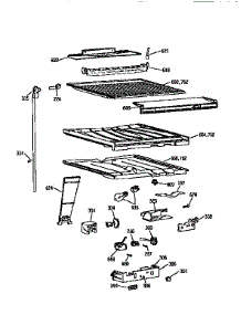 Compartment Separator parts for Kenmore Refrigerator 363.9751613 (3639751613, 363 9751613) from AppliancePartsPros.com