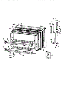 Freezer Door parts for Kenmore Refrigerator 363.9751618 (3639751618, 363 9751618) from AppliancePartsPros.com