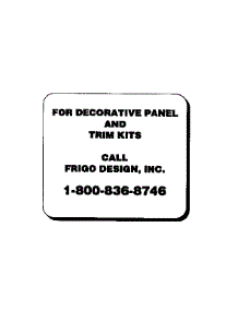 Decorative Panel And Trim Kits parts for Kenmore Refrigerator 363.9751621 (3639751621, 363 9751621) from AppliancePartsPros.com