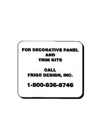 Decorative Panel And Trim Kits parts for Kenmore Refrigerator 363.9751623 (3639751623, 363 9751623) from AppliancePartsPros.com