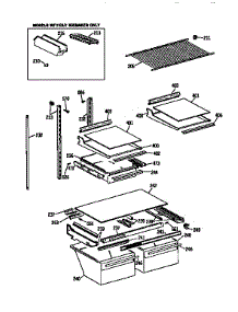 Shelf parts for Kenmore Refrigerator 363.9751628 (3639751628, 363 9751628) from AppliancePartsPros.com
