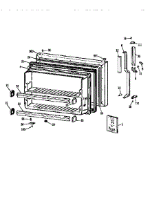 Freezer Door parts for Kenmore Refrigerator 363.9751629 (3639751629, 363 9751629) from AppliancePartsPros.com