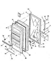 Door parts for Kenmore Freezer 253.9209380 (2539209380, 253 9209380) from AppliancePartsPros.com