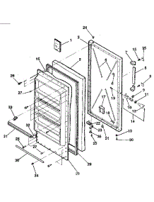 Door parts for Kenmore Freezer 253.9209381 (2539209381, 253 9209381) from AppliancePartsPros.com