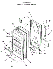 Door parts for Kenmore Freezer 253.9209382 (2539209382, 253 9209382) from AppliancePartsPros.com