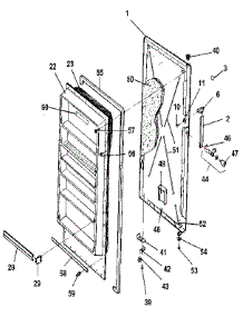 Door parts for Kenmore Freezer 253.9209383 (2539209383, 253 9209383) from AppliancePartsPros.com