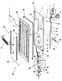 Door parts for Kenmore Freezer 253.9215712 (2539215712, 253 9215712) from AppliancePartsPros.com