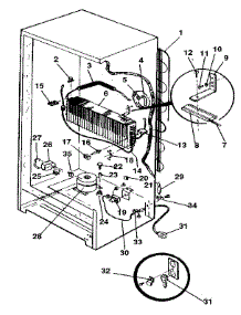 Unit parts for Kenmore Freezer 253.9215712 (2539215712, 253 9215712) from AppliancePartsPros.com