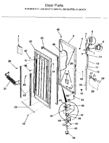 Door parts for Kenmore Freezer 253.9215780 (2539215780, 253 9215780) from AppliancePartsPros.com