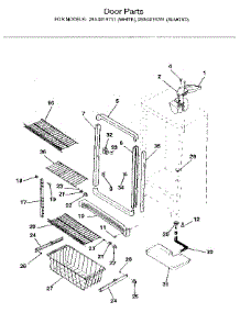 Door parts for Kenmore Freezer 253.9215781 (2539215781, 253 9215781) from AppliancePartsPros.com
