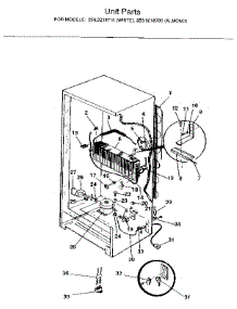 Unit parts for Kenmore Freezer 253.9218710 (2539218710, 253 9218710) from AppliancePartsPros.com