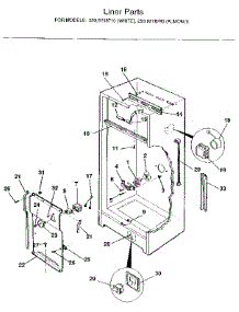 Liner parts for Kenmore Freezer 253.9218710 (2539218710, 253 9218710) from AppliancePartsPros.com