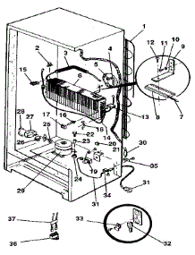 Unit parts for Kenmore Freezer 253.9218711 (2539218711, 253 9218711) from AppliancePartsPros.com