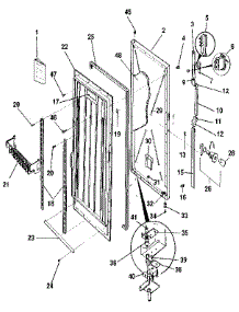 Door parts for Kenmore Freezer 253.9218712 (2539218712, 253 9218712) from AppliancePartsPros.com