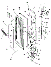Door parts for Kenmore Freezer 253.9218713 (2539218713, 253 9218713) from AppliancePartsPros.com