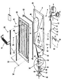 Door parts for Kenmore Freezer 253.9218750 (2539218750, 253 9218750) from AppliancePartsPros.com