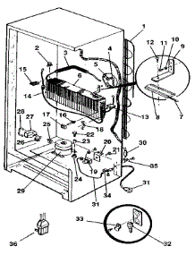 Unit parts for Kenmore Freezer 253.9218750 (2539218750, 253 9218750) from AppliancePartsPros.com