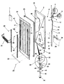 Door parts for Kenmore Freezer 253.9218781 (2539218781, 253 9218781) from AppliancePartsPros.com