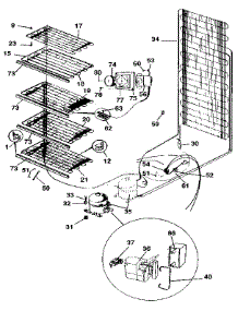 Liner parts for Kenmore Freezer 253.9226111 (2539226111, 253 9226111) from AppliancePartsPros.com