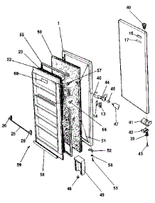 Door parts for Kenmore Freezer 253.9226111 (2539226111, 253 9226111) from AppliancePartsPros.com