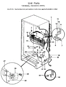Unit parts for Kenmore Freezer 253.9230410 (2539230410, 253 9230410) from AppliancePartsPros.com