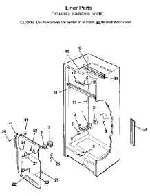 Liner parts for Kenmore Freezer 253.9230410 (2539230410, 253 9230410) from AppliancePartsPros.com