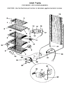 Unit parts for Kenmore Freezer 253.9232280 (2539232280, 253 9232280) from AppliancePartsPros.com