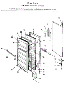 Door parts for Kenmore Freezer 253.9232281 (2539232281, 253 9232281) from AppliancePartsPros.com
