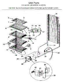 Unit Parts parts for Kenmore Freezer 253.9232282 (2539232282, 253 9232282) from AppliancePartsPros.com
