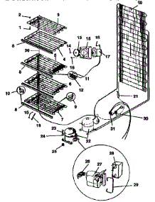 Unit Parts parts for Kenmore Freezer 253.9232283 (2539232283, 253 9232283) from AppliancePartsPros.com